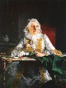 Aved, Jacques-Andre-Joseph Portrait of Mme Crozat oil on canvas